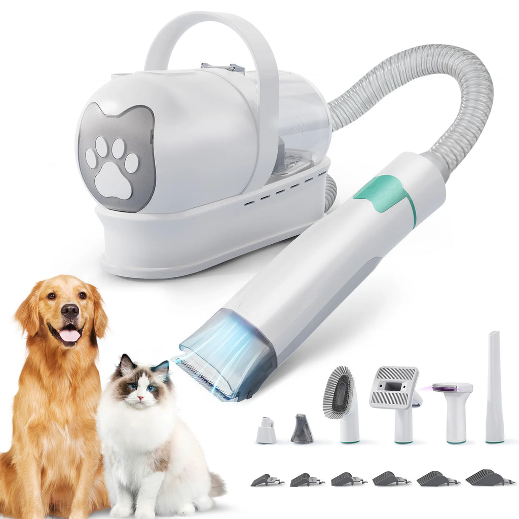 Dog Grooming Vacuum & Pet Grooming Kit with 1L Capacity Larger Pet Hair Dust Cup Dog Brush Vacuum for Pet Hair Vacuum Cleaner