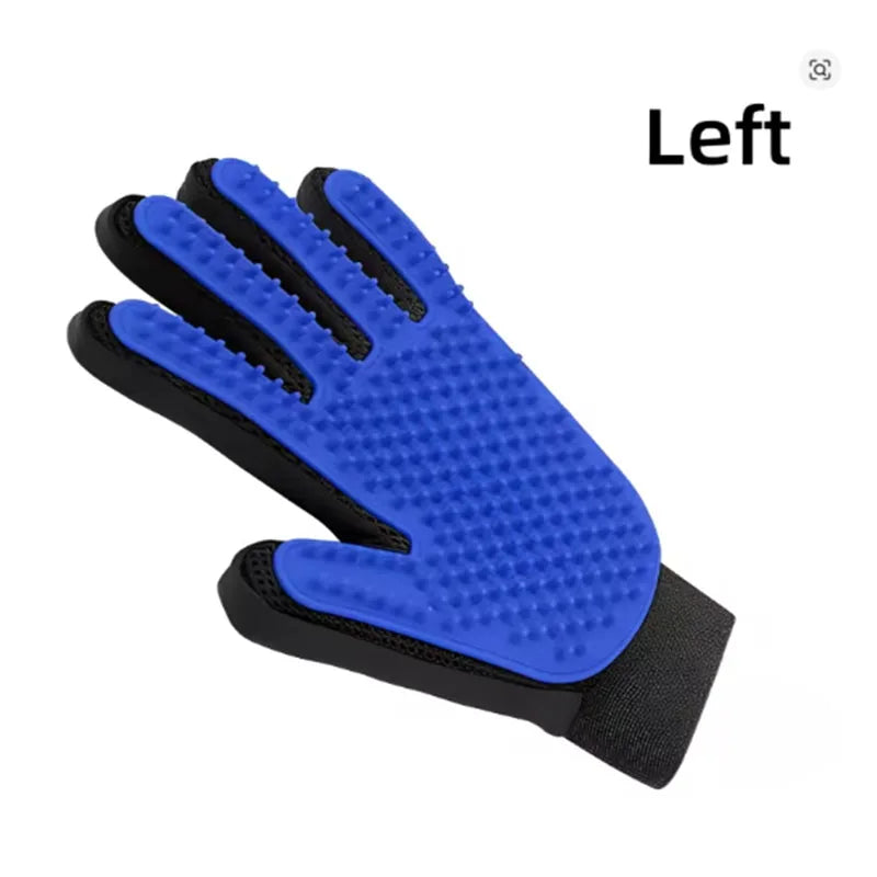 Gant de Toilettage & Massage pour Chien & Chat – Gant Anti-Poils Morts en Silicone Souple, Brosse Mue Réglable & Respirante