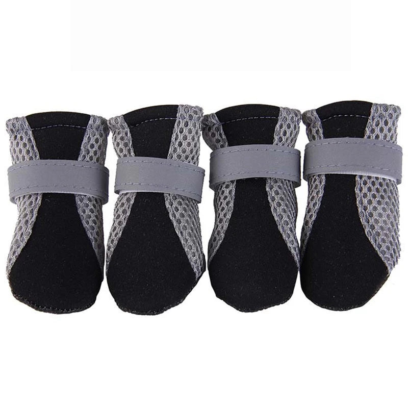Chaussures Respirantes & Réfléchissantes pour Chien – Bottines de Protection d'Été Tout-Terrain & Antidérapantes pour Petit & Moyen Chien