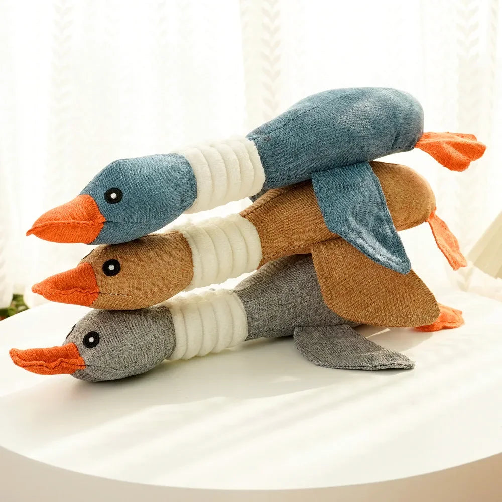 Peluche Sonore Canard pour Chien & Chiot – Doudou Couineur Résistant & Jouet Mastication Anti-Stress