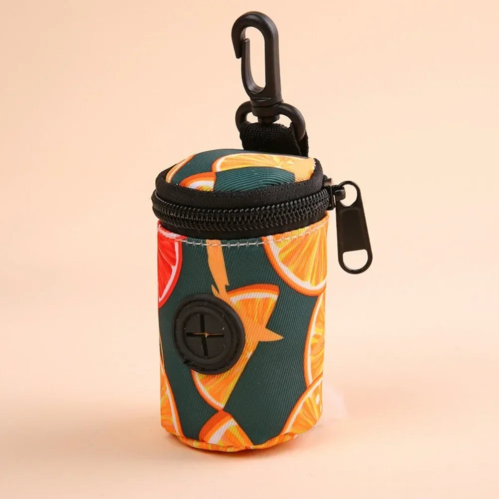 Pochette Distributrice de Sacs à Crottes Zippée pour Chien – Porte-Sacs Déjections Nomade avec Mousqueton pour Laisse & Promenade