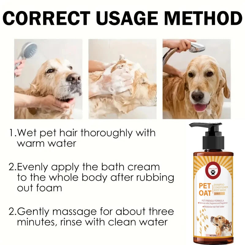 Shampoing Nettoyant & Désodorisant pour Chien & Chat (100 ml) – Soin Lavant Poil Doux, Formule Non Déshydratante & Parfum Longue Durée
