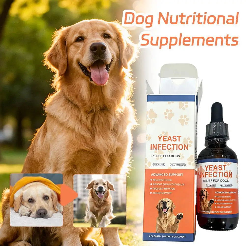 Gouttes Apaisantes Anti-Démangeaisons pour Chien – Complément Liquide aux Plantes Naturelles, Soin Peau Sensible & Pelage Sain