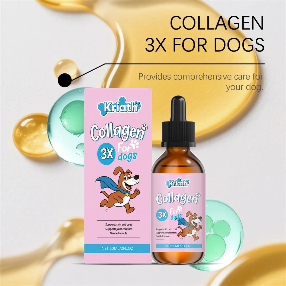 Gouttes de Collagène Liquide pour Chien – Soin Pelage Brillant, Peau Saine, Confort Articulaire & Digestion