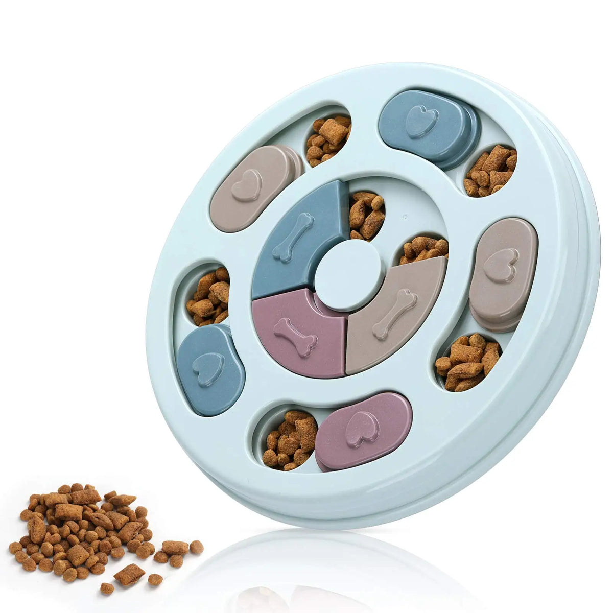 Puzzle Interactif Distributeur de Friandises pour Chien – Jeu d'Enrichissement Mental QI & Gamelle Anti-Glouton pour Petit, Moyen & Grand Chien