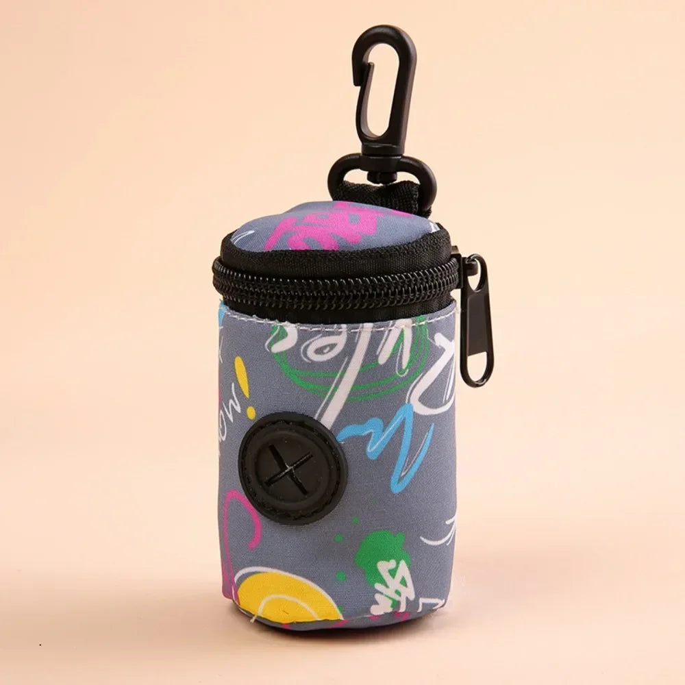 Pochette Distributrice de Sacs à Crottes Zippée pour Chien – Porte-Sacs Déjections Nomade avec Mousqueton pour Laisse & Promenade