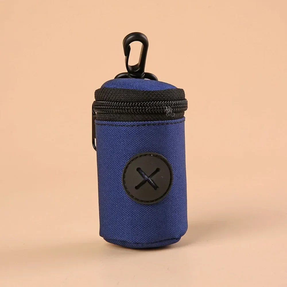 Pochette Distributrice de Sacs à Crottes Zippée pour Chien – Porte-Sacs Déjections Nomade avec Mousqueton pour Laisse & Promenade