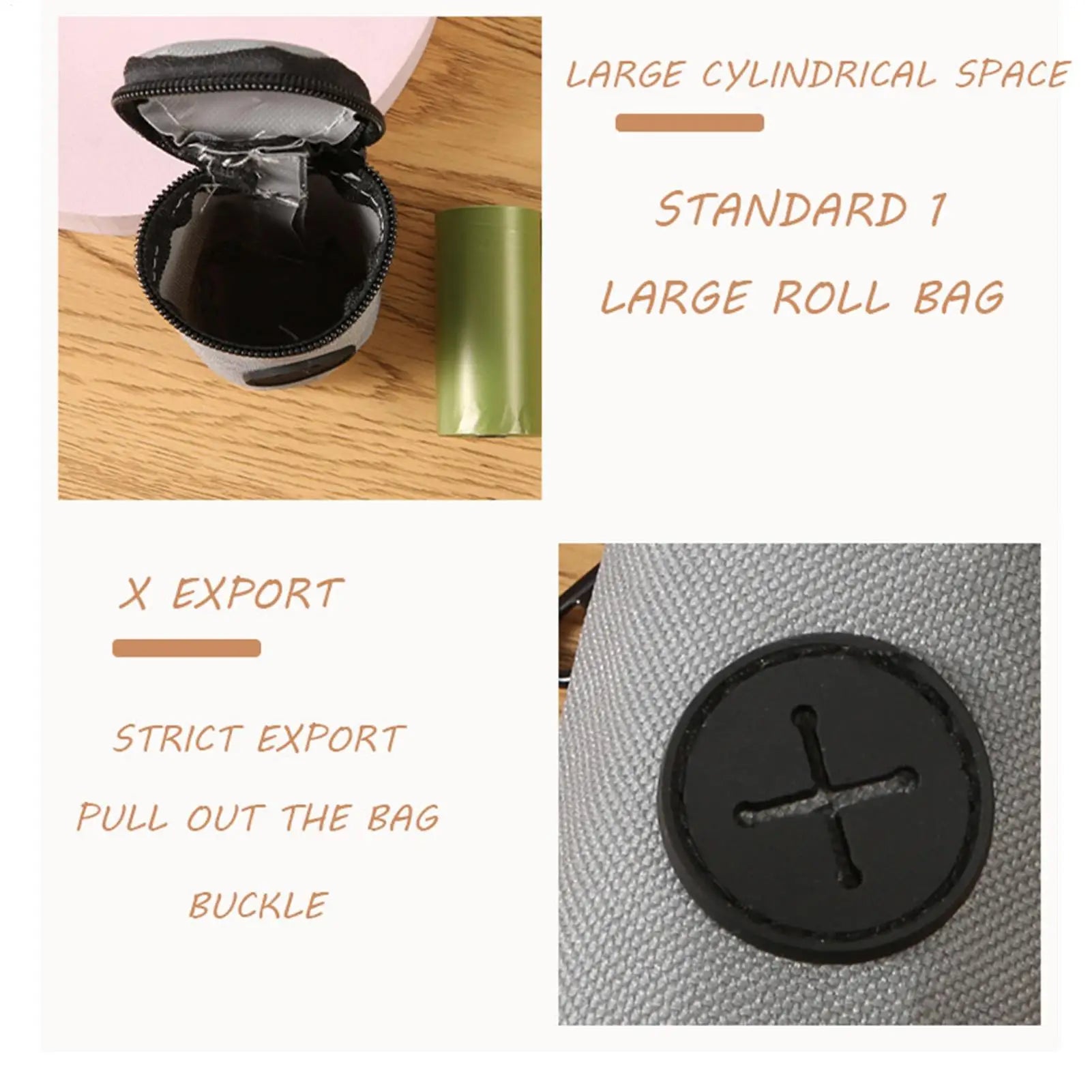 Outdoor dog walking poop bag pet waste bag storage Convenient traction clip wear-resistant Efficient dispenser bracket