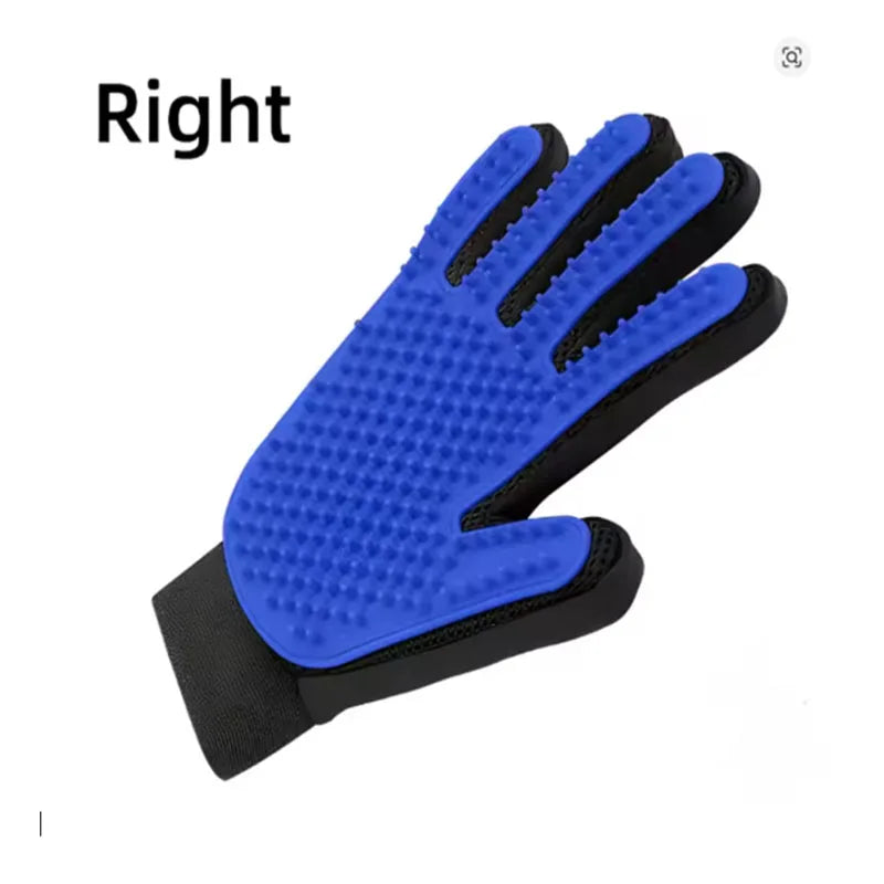 Gant de Toilettage & Massage pour Chien & Chat – Gant Anti-Poils Morts en Silicone Souple, Brosse Mue Réglable & Respirante