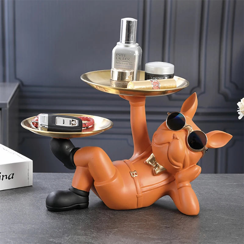 Statue Bouledogue Moderne & Design – Sculpture Décorative en Résine pour Salon, Chambre & Bureau