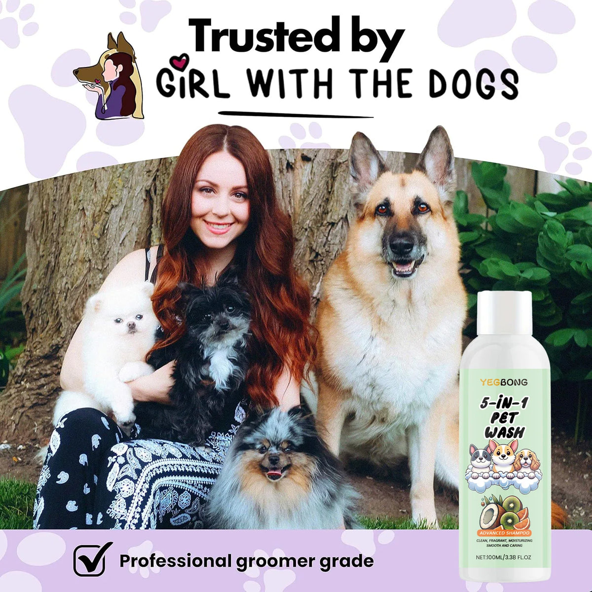 Shampoing Nourrissant au Parfum Noix de Coco pour Chien – Soin Lavant Hydratant, Désodorisant Longue Durée & Brillance du Pelage