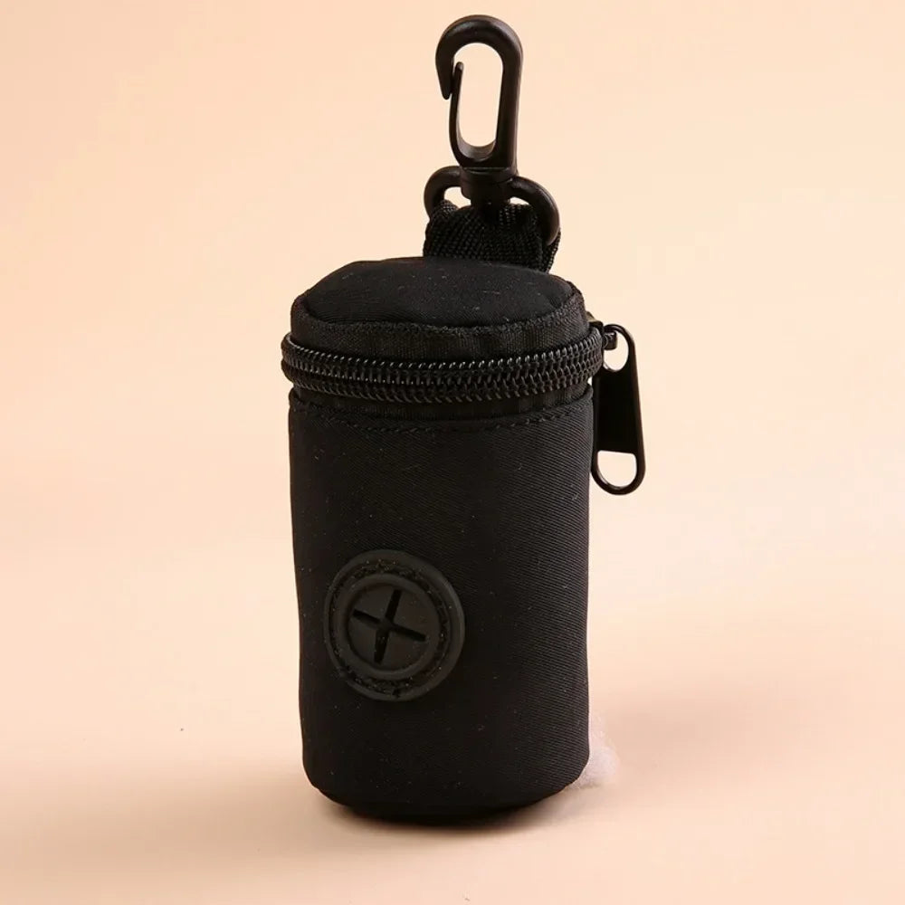 Pochette Distributrice de Sacs à Crottes Zippée pour Chien – Porte-Sacs Déjections Nomade avec Mousqueton pour Laisse & Promenade