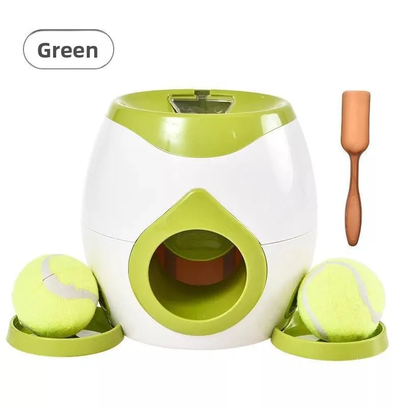 Lanceur de Balles Interactif 2-en-1 & Distributeur de Friandises pour Chien – Machine d'Entraînement au Rapport, Récompense & Stimulation Cognitive