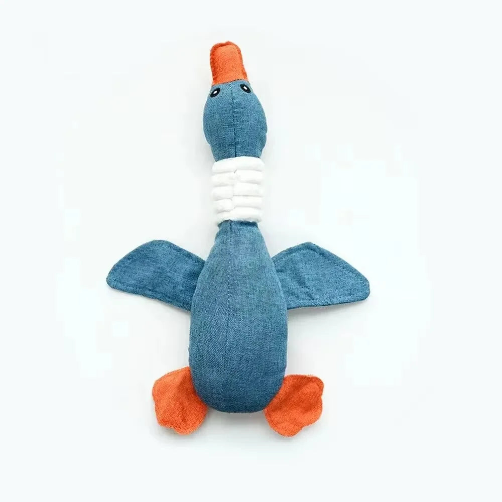 Peluche Sonore Canard pour Chien & Chiot – Doudou Couineur Résistant & Jouet Mastication Anti-Stress