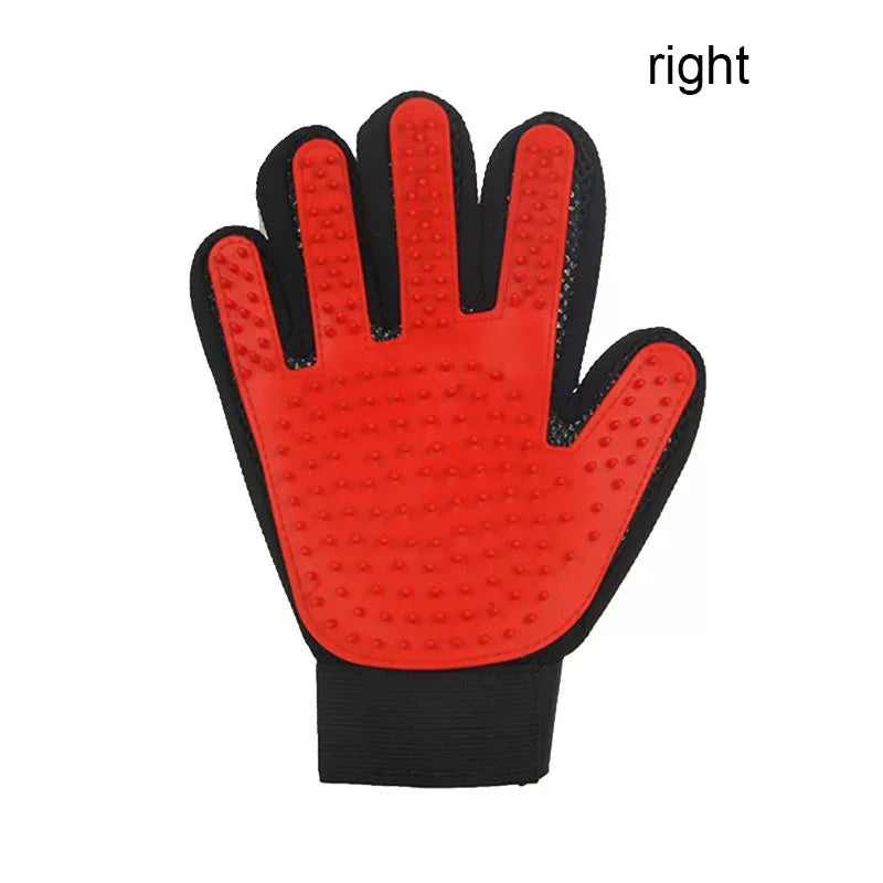 Gant de Toilettage & Massage pour Chien & Chat – Gant Anti-Poils Morts en Silicone Souple, Brosse Mue Réglable & Respirante