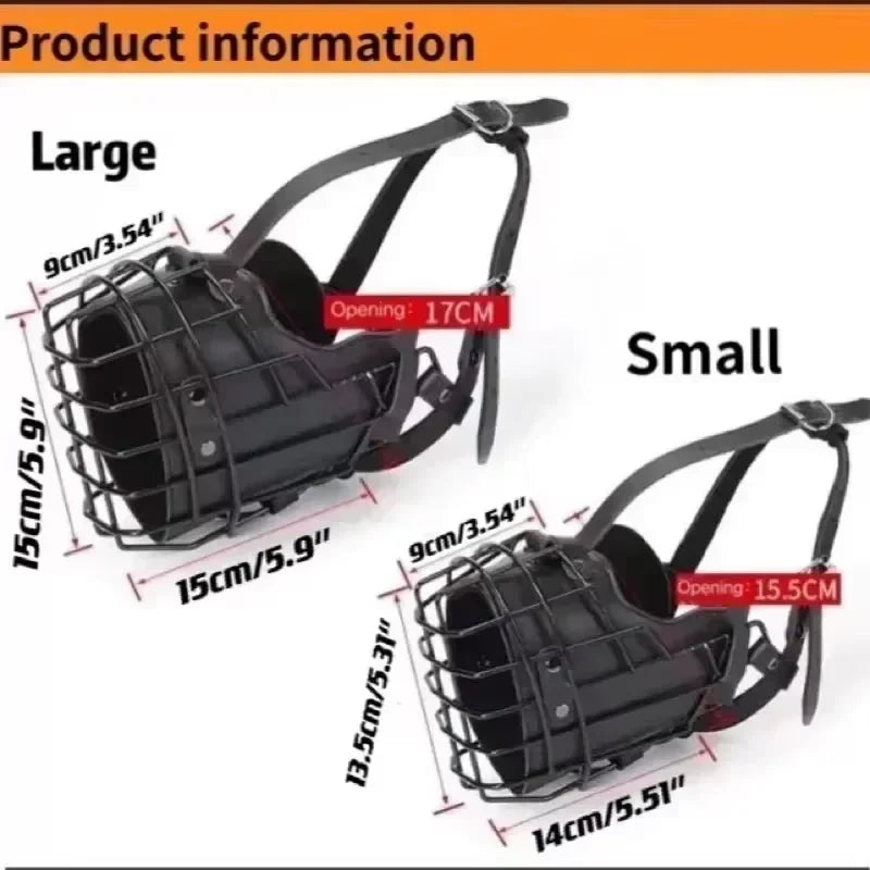 Muselière Tactique en Métal pour Chien – Panier Respirant Anti-Morsure & Sécurité Dressage Grands Chiens