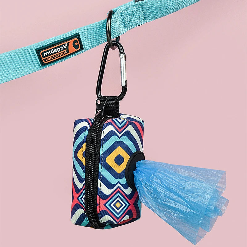 Distributeur de Sacs à Crottes pour Chien avec Attache – Porte-Sacs Déjections Canines Compact pour Laisse & Promenade