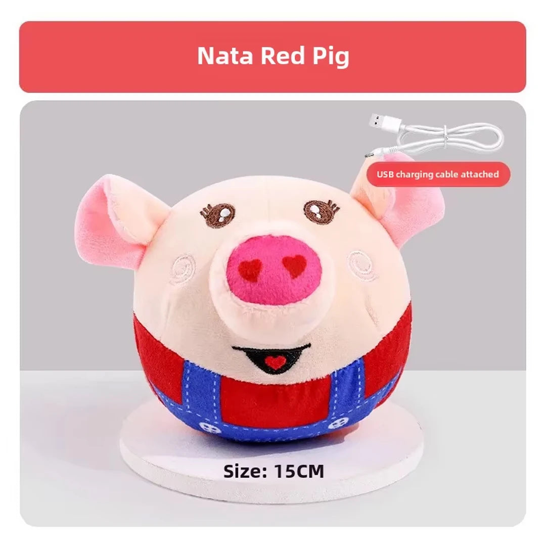 Balle Peluche Sautillante & Interactive pour Chien & Chiot – Jouet Électrique Vibrant et Sonore Rechargeable USB