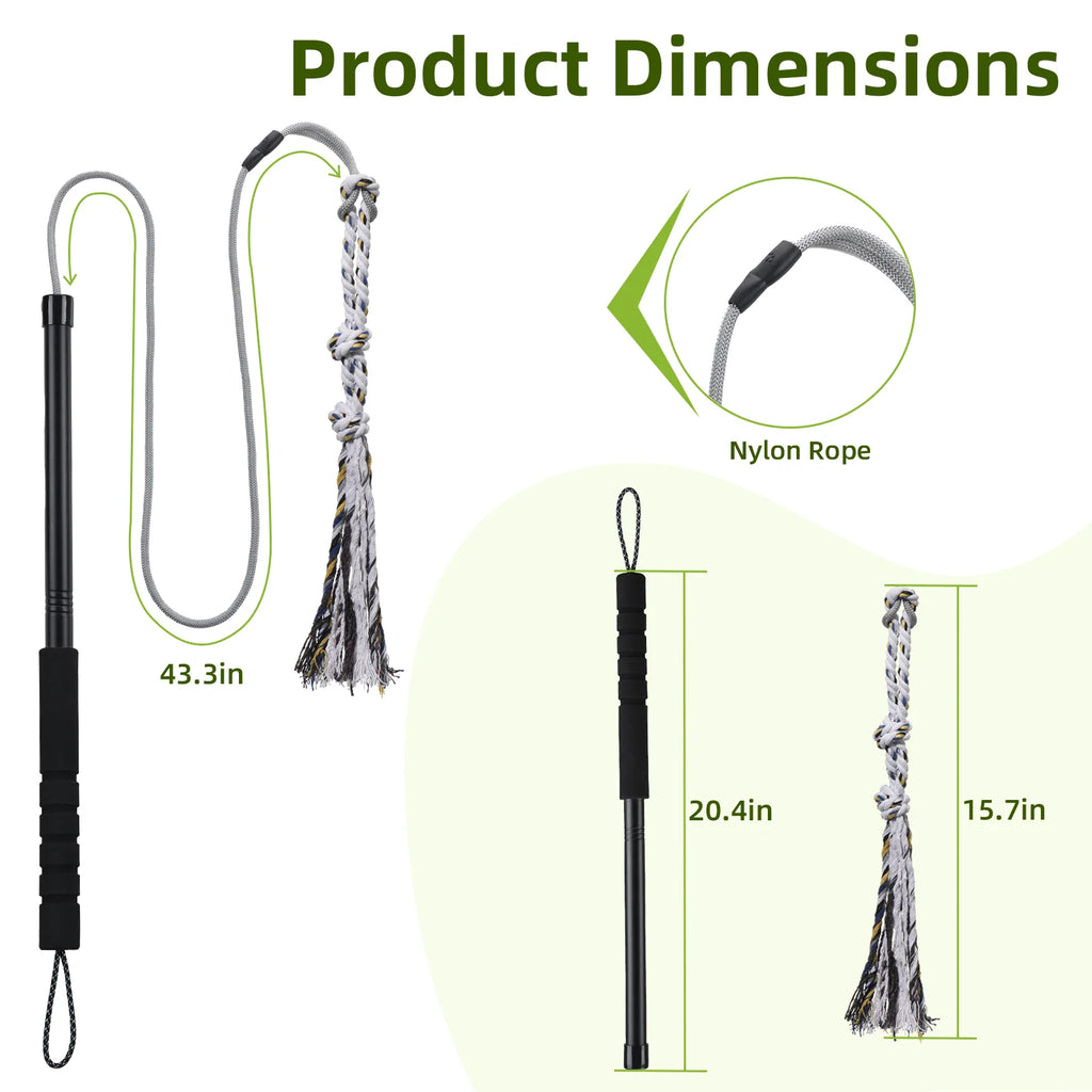 Flirt Pole for Dogs Interactive Dog Toys Durable Heavy Duty Dog Flirt Pole Suitable for Small and Medium Dogs Great Exercise and