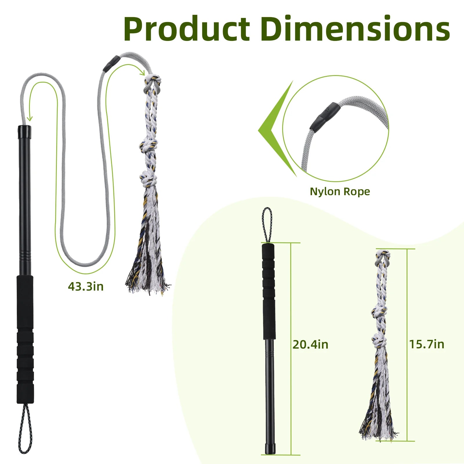 Flirt Pole for Dogs Interactive Dog Toys Durable Heavy Duty Dog Flirt Pole Suitable for Small and Medium Dogs Great Exercise and