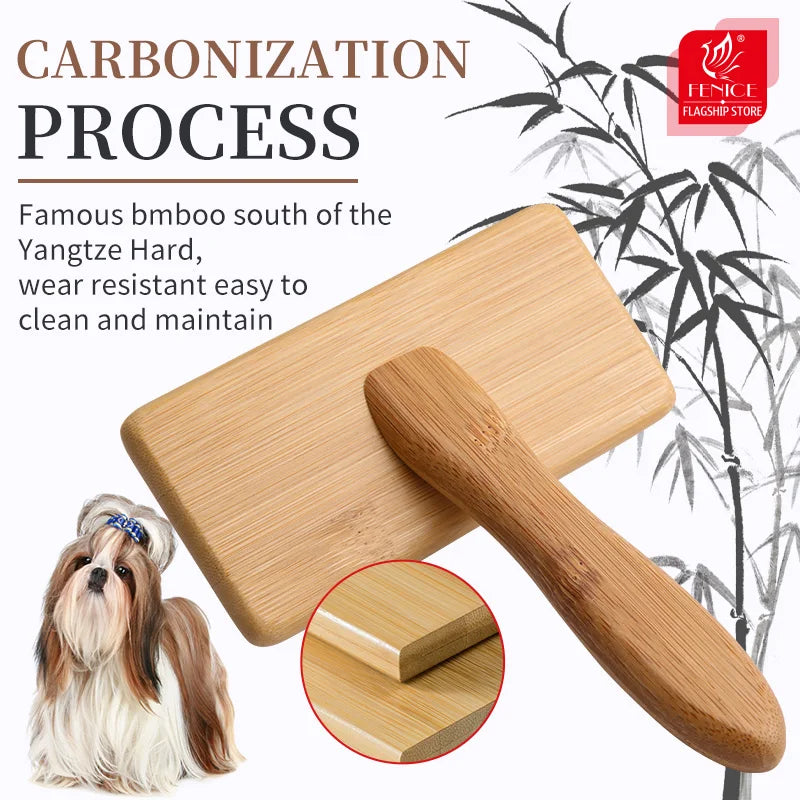 Fenice Professional Beauty Needle Comb Brushing Comb Teddy Bichon Pet Dog Cat Combing Brush Floating Hair Massage Comb