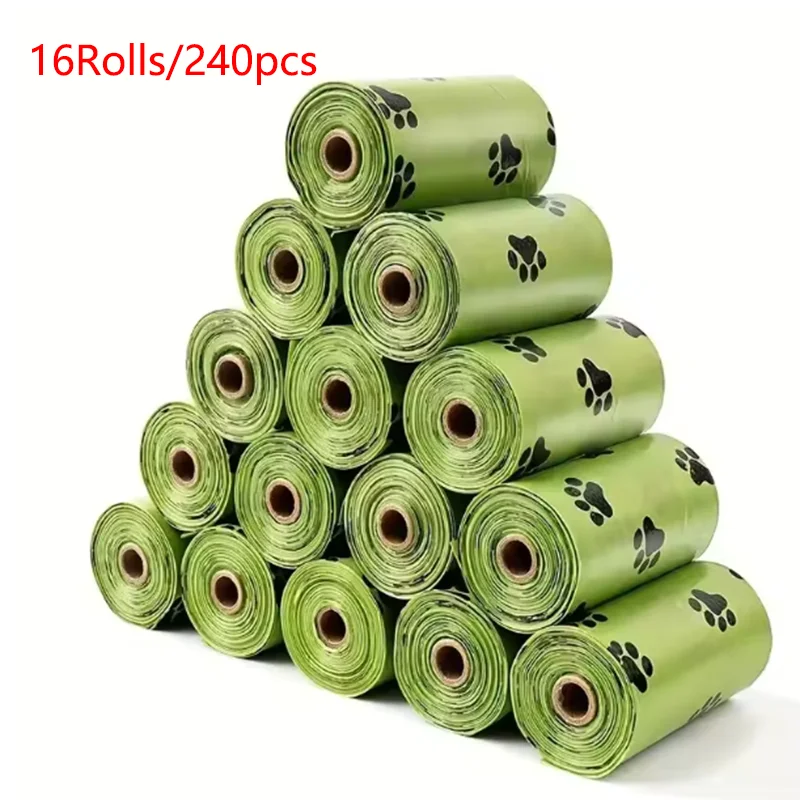 Dog Poop Bags Biodegradable Leak Proof Pet Waste Bags for Dog Walking Outdoor Cleaning Bag Pack Pet Supplies