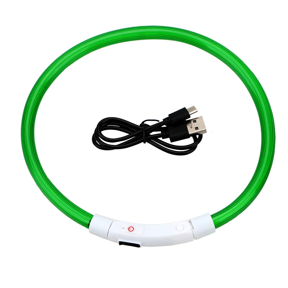 Collier Lumineux LED pour Chien Rechargeable USB – Collier de Sécurité Nuit Haute Visibilité & Anti-Perte