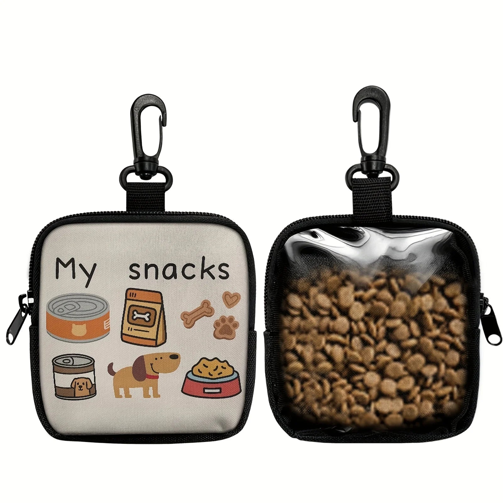 Pochette à Friandises pour Chien avec Mousqueton & Zip – Sacoche de Dressage et Promenade Compacte