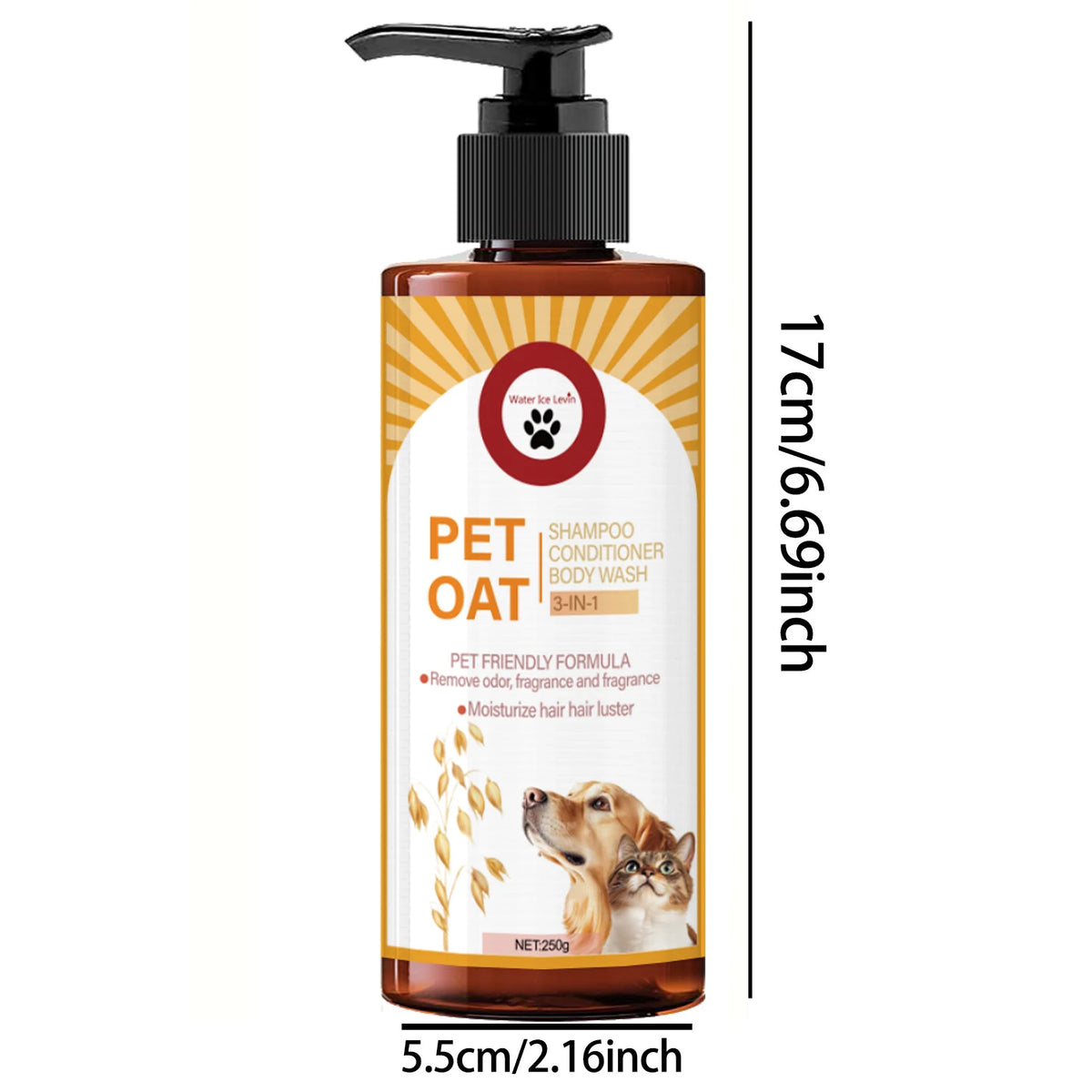 Shampoing Nettoyant & Désodorisant pour Chien & Chat (100 ml) – Soin Lavant Poil Doux, Formule Non Déshydratante & Parfum Longue Durée