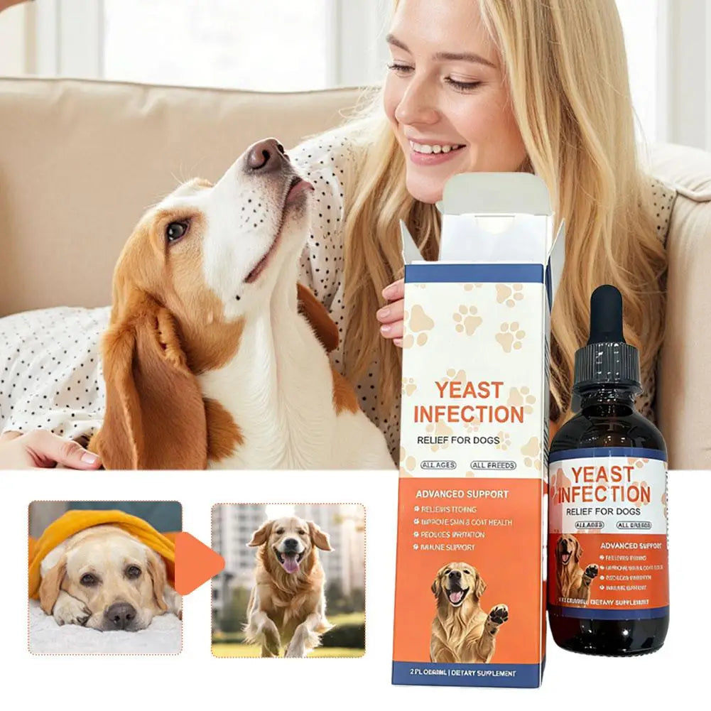 Gouttes Apaisantes Anti-Démangeaisons pour Chien – Complément Liquide aux Plantes Naturelles, Soin Peau Sensible & Pelage Sain