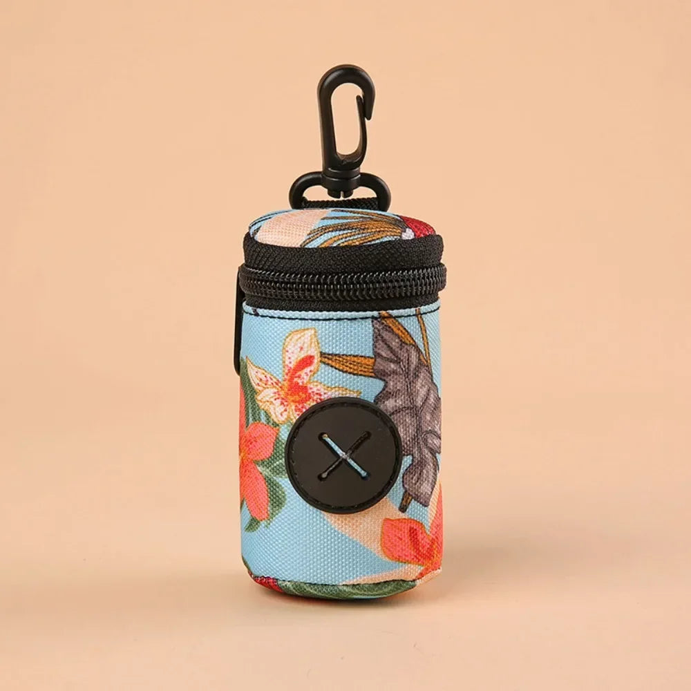 Pochette Distributrice de Sacs à Crottes Zippée pour Chien – Porte-Sacs Déjections Nomade avec Mousqueton pour Laisse & Promenade
