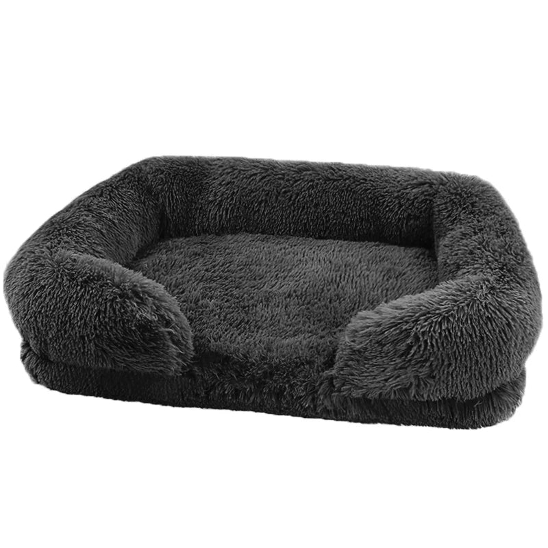 Panier Lit Canapé Ultra Moelleux & Chaud pour Chien & Chat – Coussin d'Hiver Épais en Peluche Douce avec Matelas Amovible