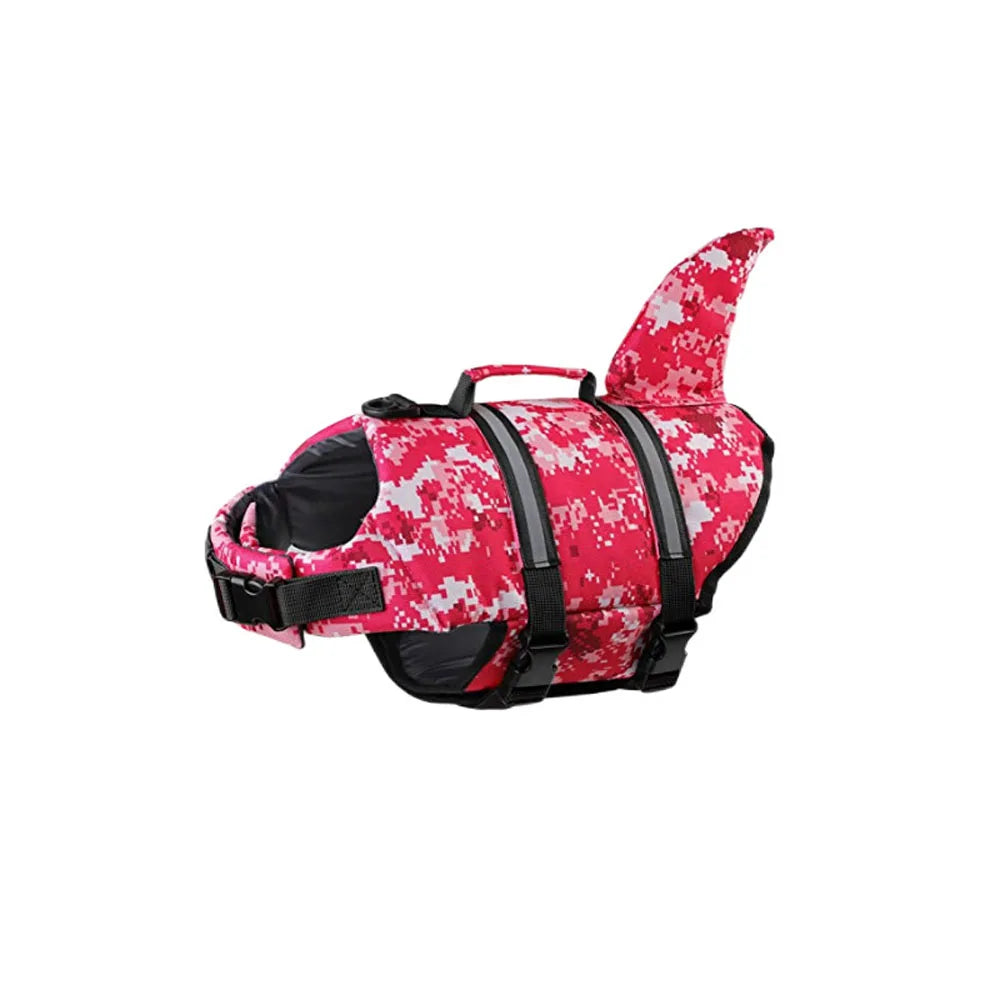 Gilet de Sauvetage Requin pour Chien – Gilet Flottant Ripstop avec Poignée de Sécurité pour Baignade & Bateau