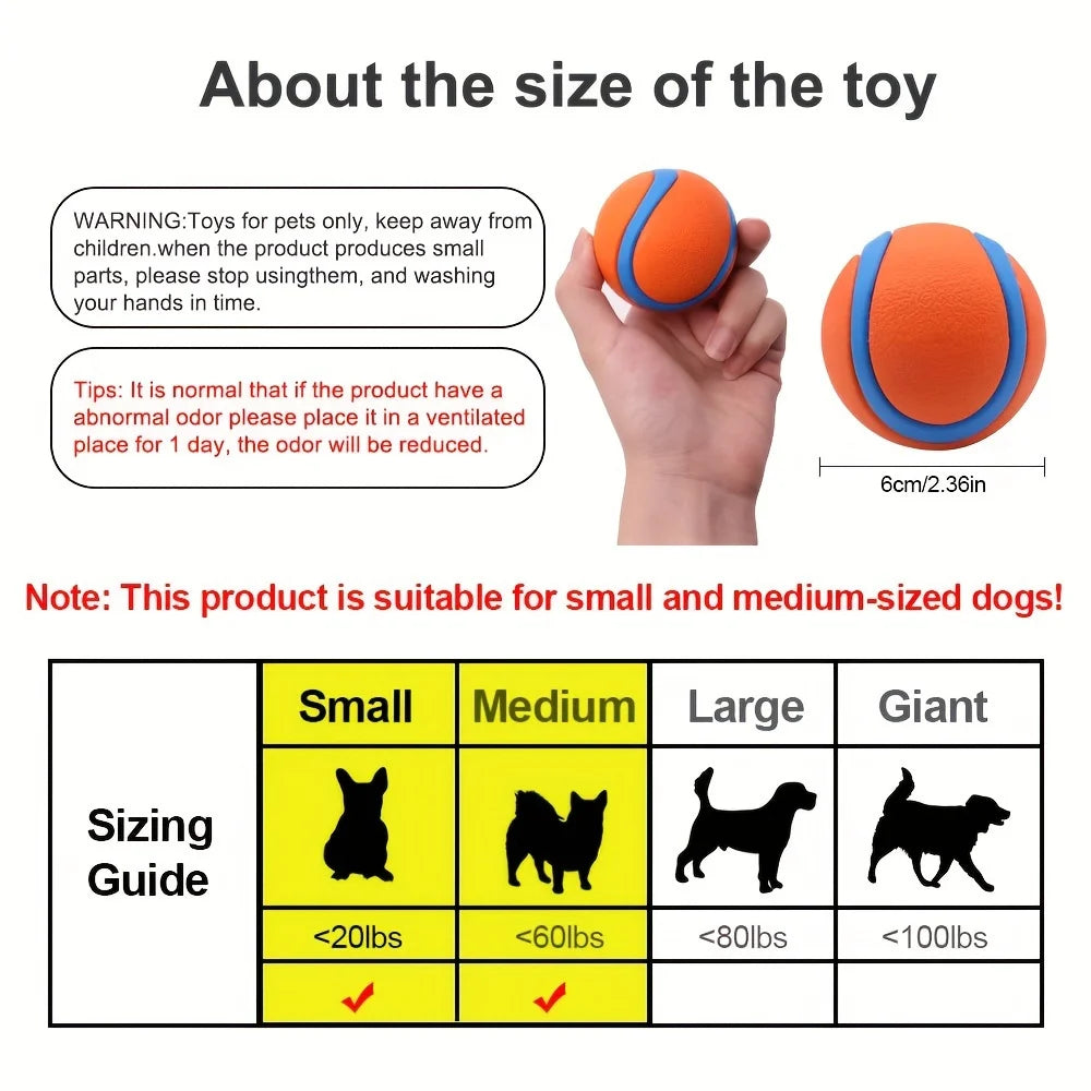 Durable Silicone Dog Chew Ball - Interactive Pet Toy for Medium Breeds, Teeth Cleaning & Playtime Fun, Dog Toys