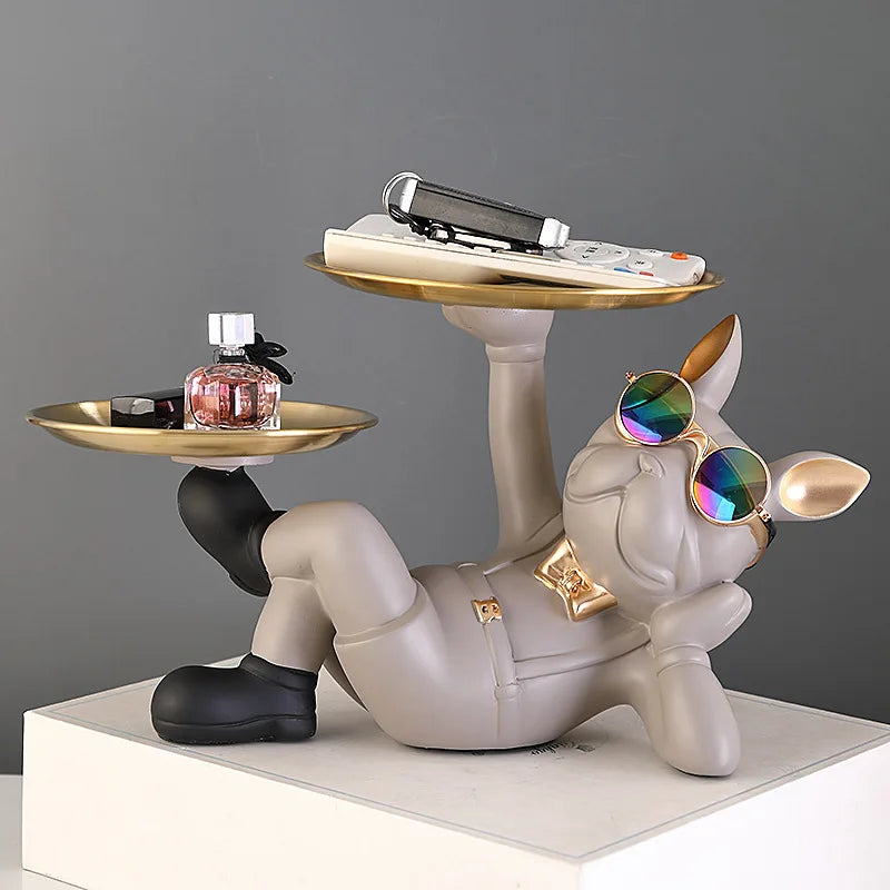 Statue Bouledogue Moderne & Design – Sculpture Décorative en Résine pour Salon, Chambre & Bureau