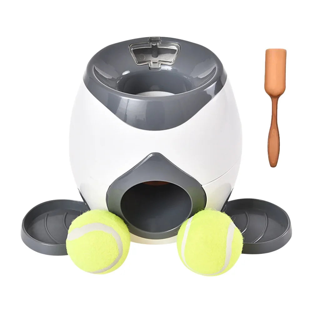 Lanceur de Balles Interactif & Machine de Récompense pour Petit & Moyen Chien – Jouet Éducatif de Dressage, Lancer & Rapport avec Friandises