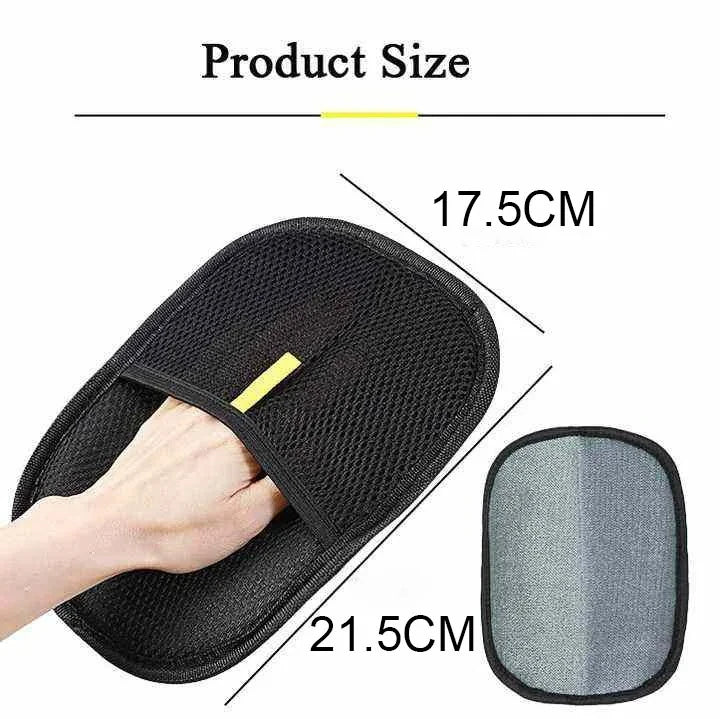 Gant de Toilettage & Massage pour Chien & Chat – Gant Anti-Poils Morts en Silicone Souple, Brosse Mue Réglable & Respirante