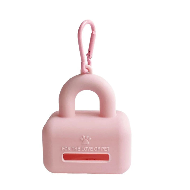 Silicone Dog Waste Bag Dispenser Portable Dog Poop Bag Holder Outdoor Puppy Trash Bags Dispenser Dog Accessories