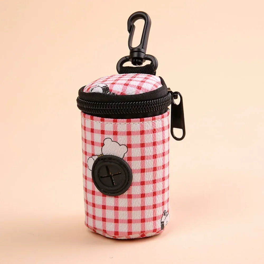 Pochette Distributrice de Sacs à Crottes Zippée pour Chien – Porte-Sacs Déjections Nomade avec Mousqueton pour Laisse & Promenade