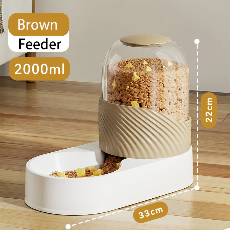 Distributeur Automatique par Gravité 3,8 L pour Chien – Fontaine à Eau & Distributeur de Croquettes Grande Capacité