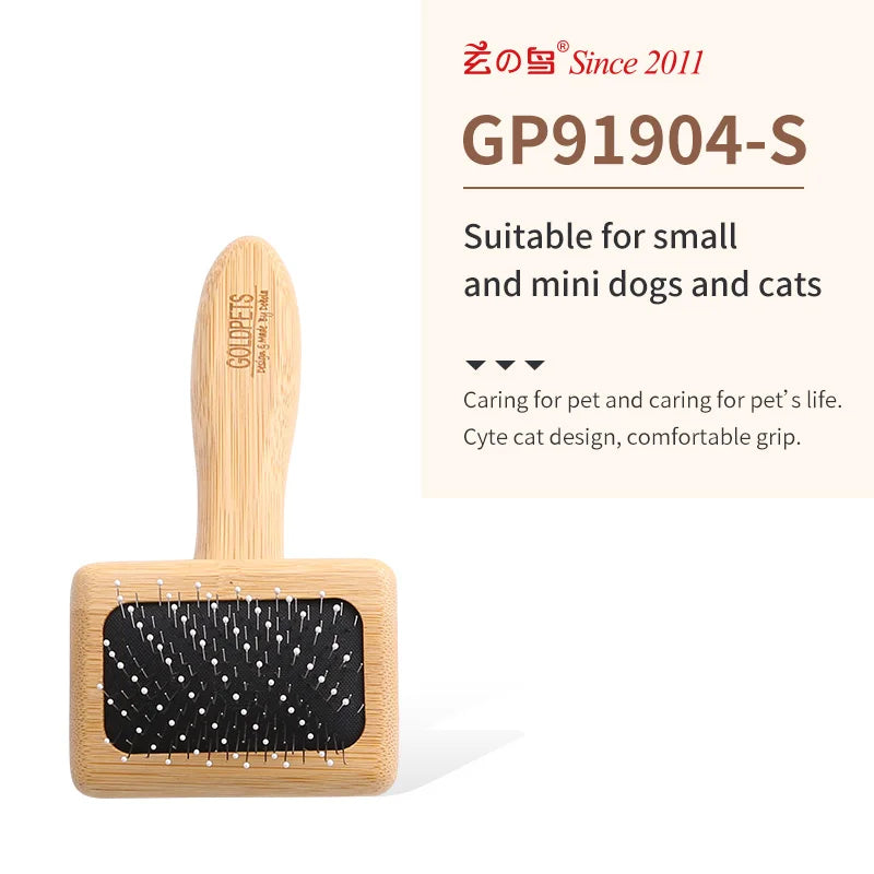 Brosse Carde Professionnelle pour Chien & Chat – Peigne de Toilettage à Picots Fins pour Démêlage, Brushing & Poils Morts