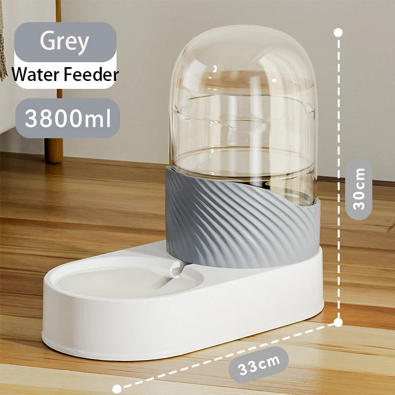 Distributeur Automatique par Gravité 3,8 L pour Chien – Fontaine à Eau & Distributeur de Croquettes Grande Capacité
