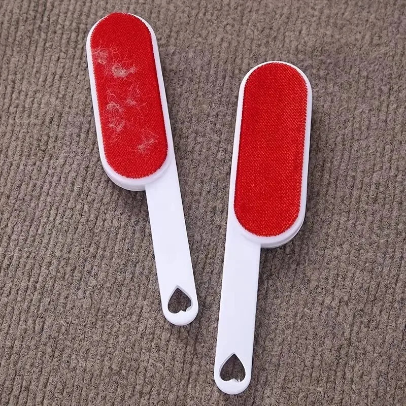 Brosse Anti-Poils Autonettoyante Double Face – Ramasse-Poils Électrostatique Réutilisable avec Base pour Canapé, Vêtements & Tapis