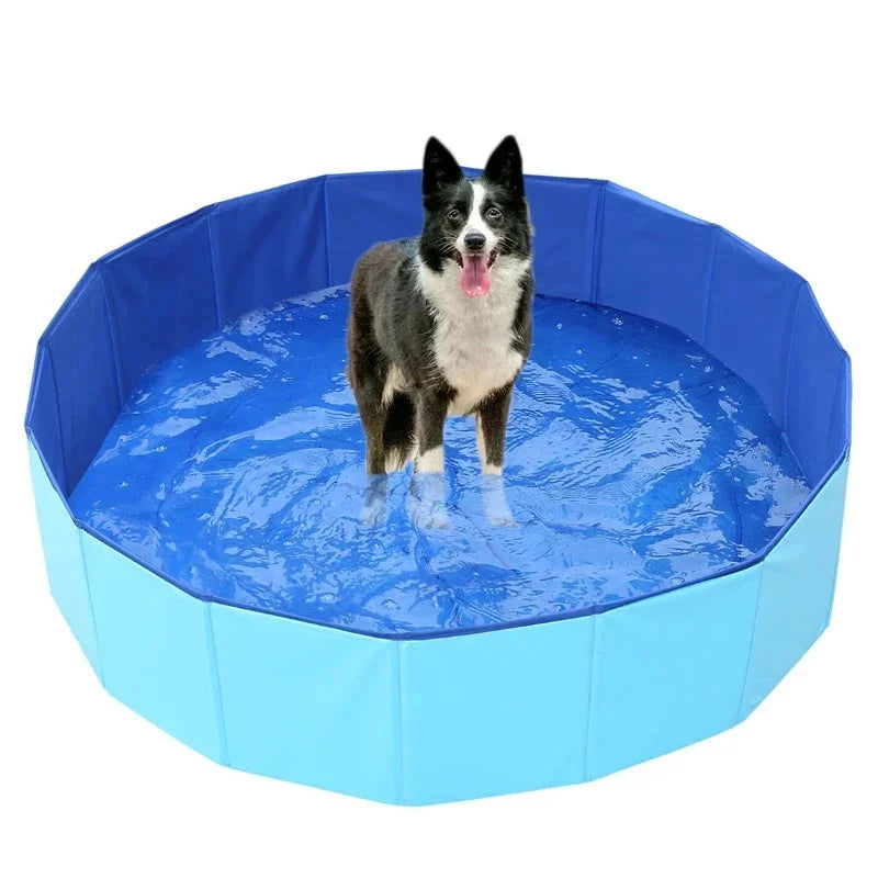 Foldable Pet Pool Portable Dog Bathing Tub 160x30cm 120x30cm Outdoor Swimming Pool With Drain Valve For Dogs Cats