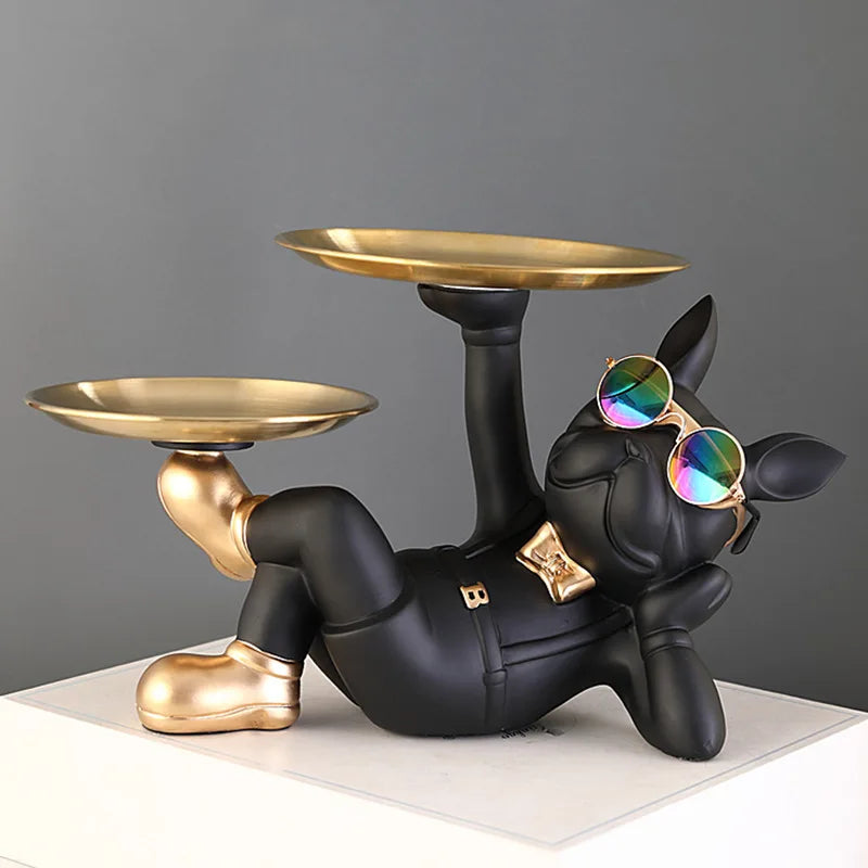 Statue Bouledogue Moderne & Design – Sculpture Décorative en Résine pour Salon, Chambre & Bureau