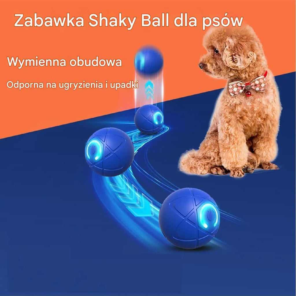 Dog Toy Ball Interactive Rolling Ball Auto Moving Dog Toy Two Modes Rechargeable Automatic Ball Pet Toy Supplies for Dog Puppy