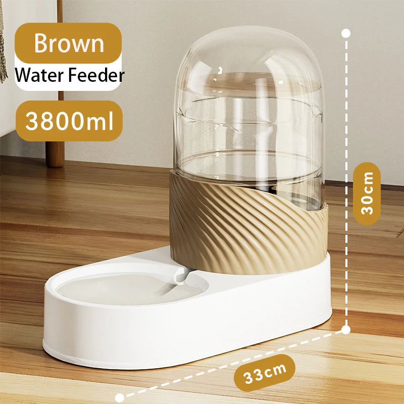 Distributeur Automatique par Gravité 3,8 L pour Chien – Fontaine à Eau & Distributeur de Croquettes Grande Capacité