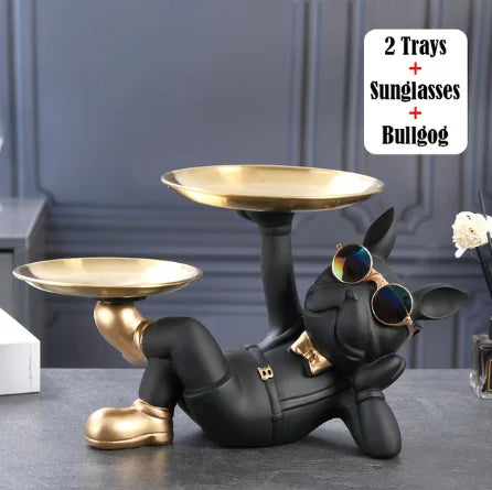 Statue Bouledogue Moderne & Design – Sculpture Décorative en Résine pour Salon, Chambre & Bureau
