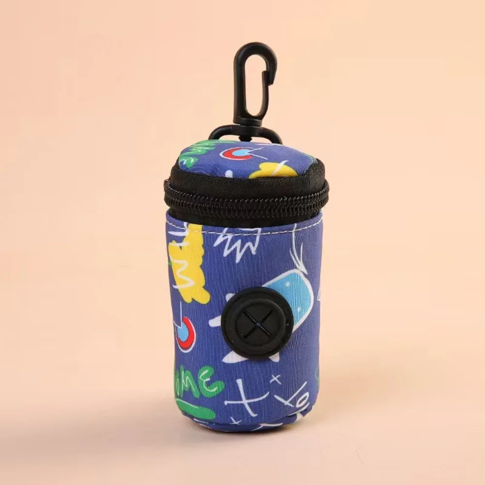 Pochette Distributrice de Sacs à Crottes Zippée pour Chien – Porte-Sacs Déjections Nomade avec Mousqueton pour Laisse & Promenade