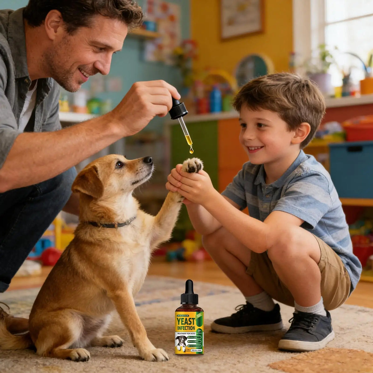 Huile Apaisante Anti-Démangeaisons pour Chien & Chiot (60 ml) – Soin Naturel Nourrissant Peau Sèche, Irritations & Brillance du Pelage